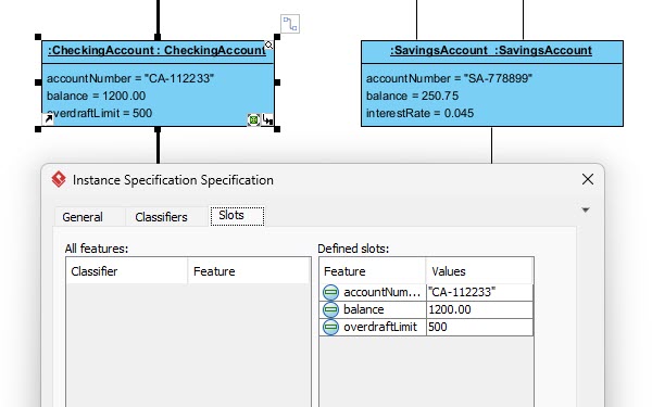Visual Paradigm AI Chatbot generating a UML Object Diagram that seamlessly opens inside Visual Paradigm Desktop for advanced modeling.
