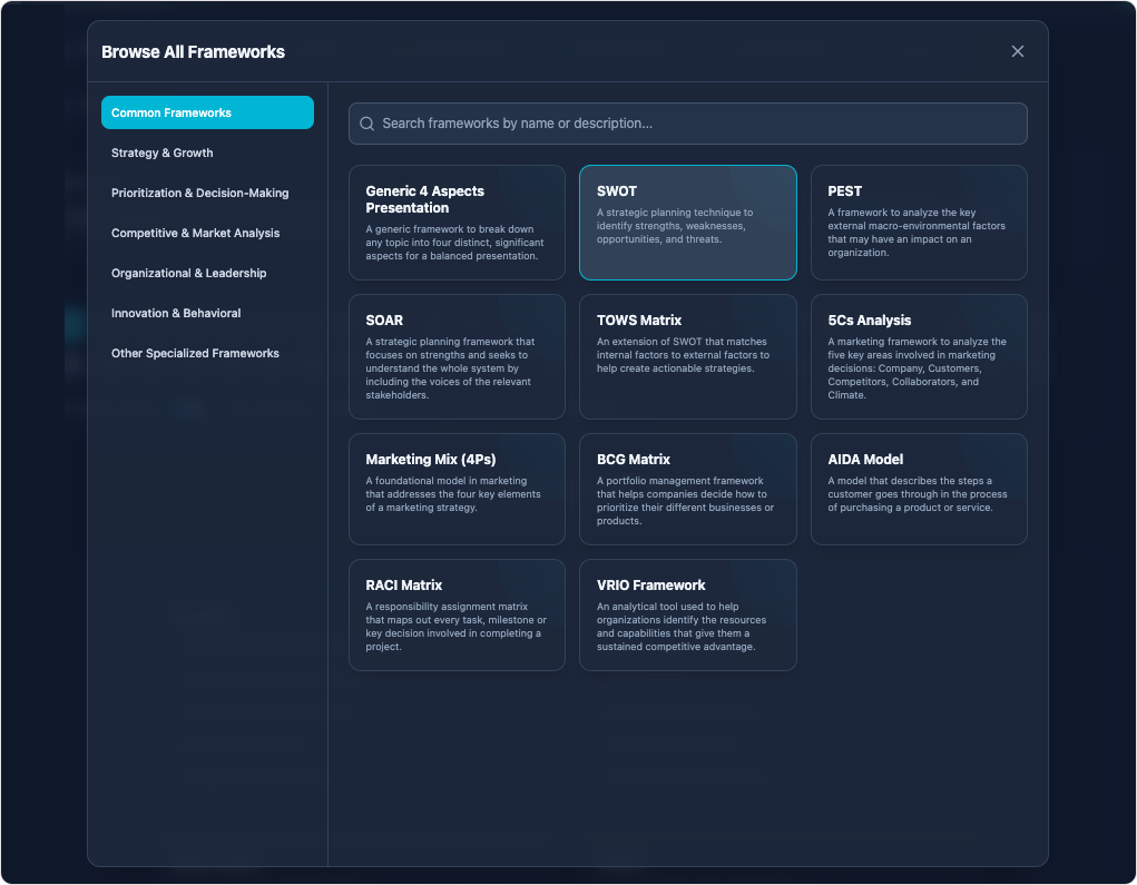 4-Aspects Infographic Designer
