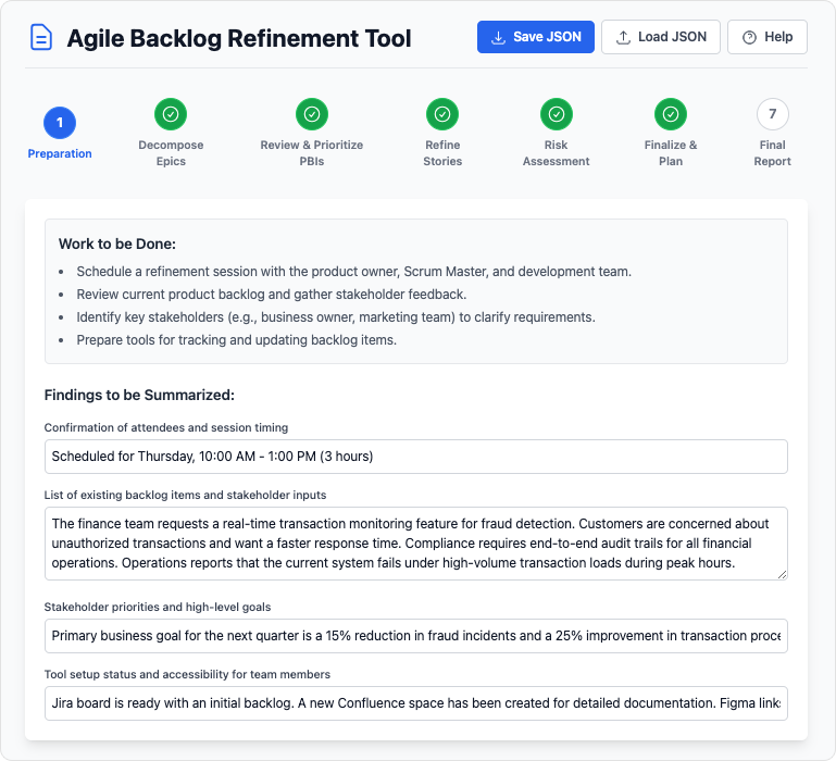 Agile Backlog Refinement Tool