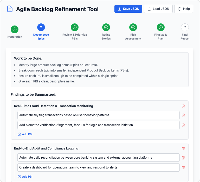 Agile Backlog Refinement Tool