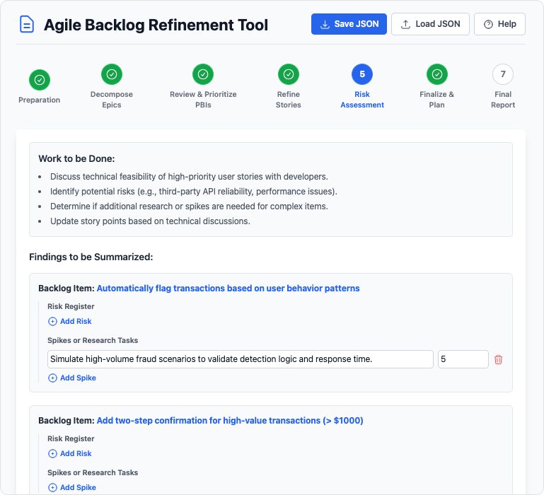 Agile Backlog Refinement Tool