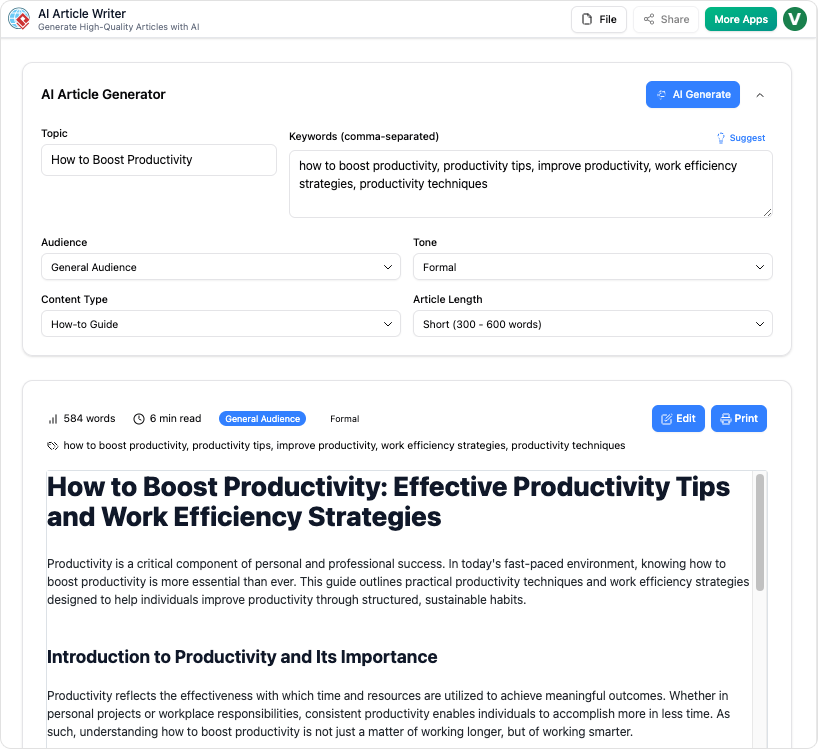 AI Article Generator