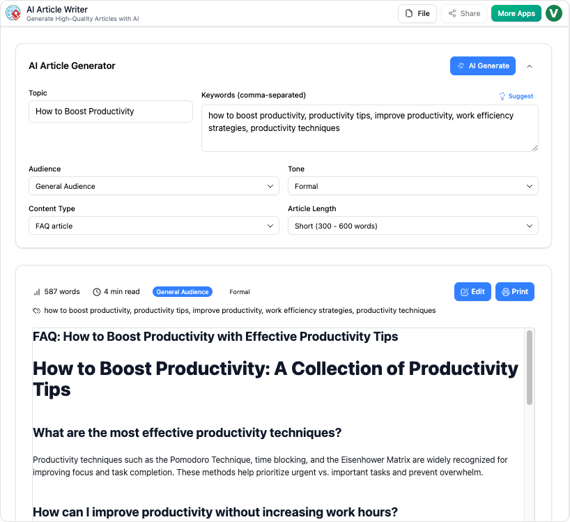 AI Article Generator