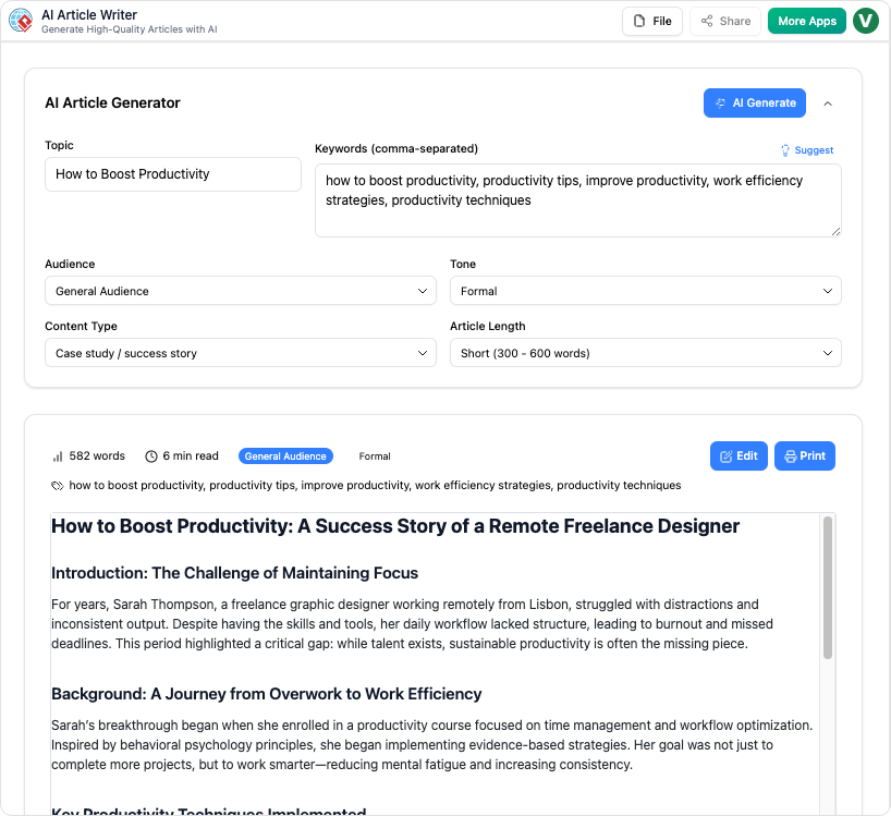 AI Article Generator