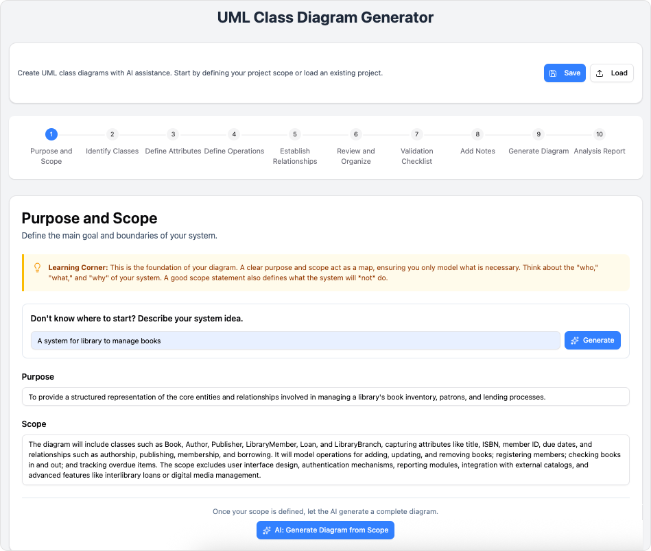 AI-Assisted UML Class Diagram Generator