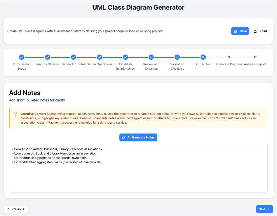 AI-Assisted UML Class Diagram Generator