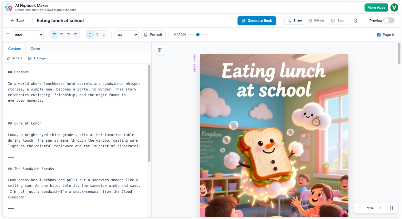 AI Flipbook Maker Feature