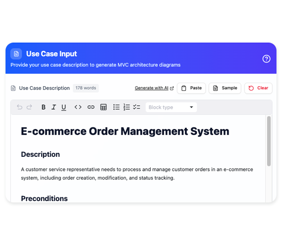 AI-Powered MVC System Architecture Generator