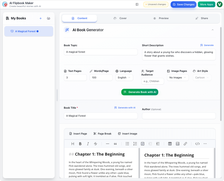 AI-Powered Flipbook Maker