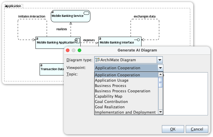 AI-Powered ArchiMate & Viewpoint Generation