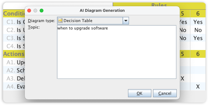 AI-Powered Decision Table Generation