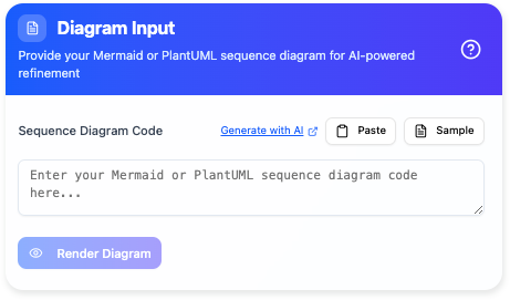 AI Sequence Diagram Refinement Tool