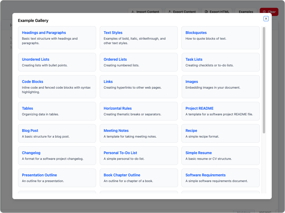 Markdown editor