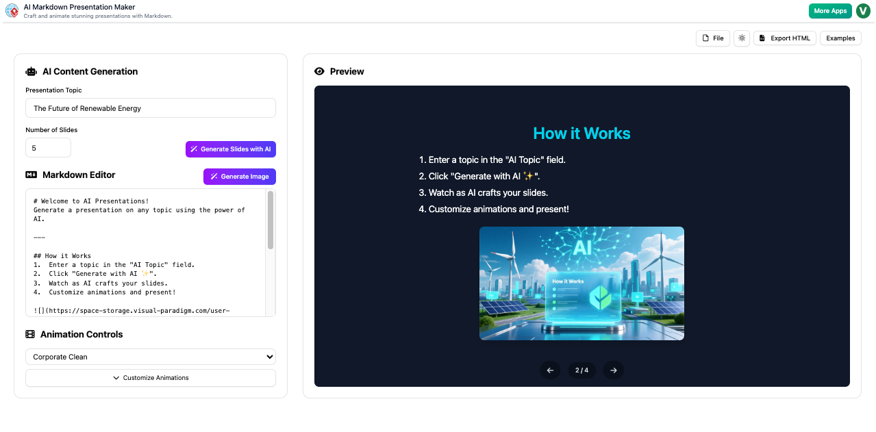 Markdown Presentation Maker