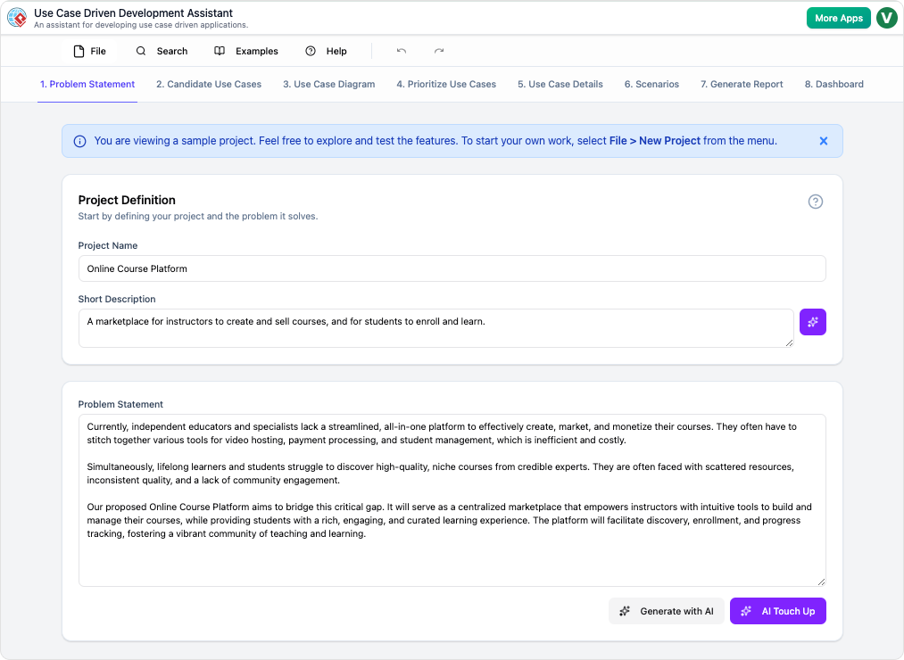 Use Case Driven Development (UCDD) Assistant
