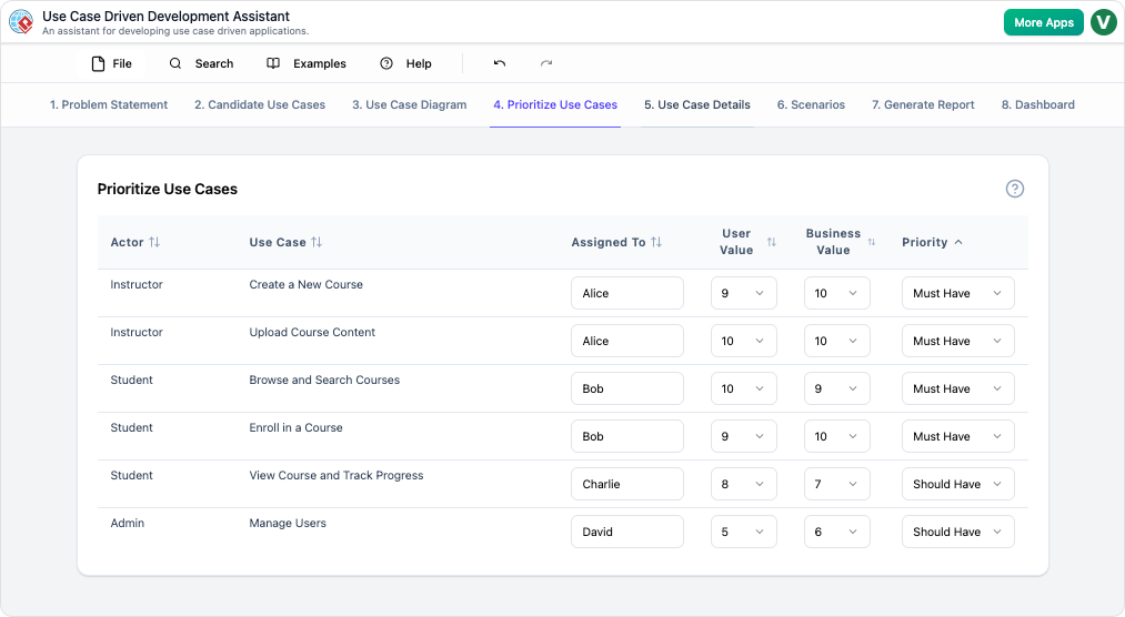 Use Case Driven Development (UCDD) Assistant