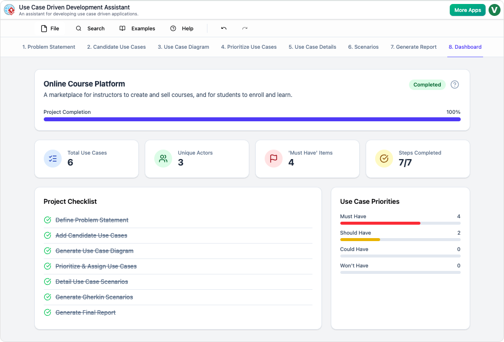 Use Case Driven Development (UCDD) Assistant