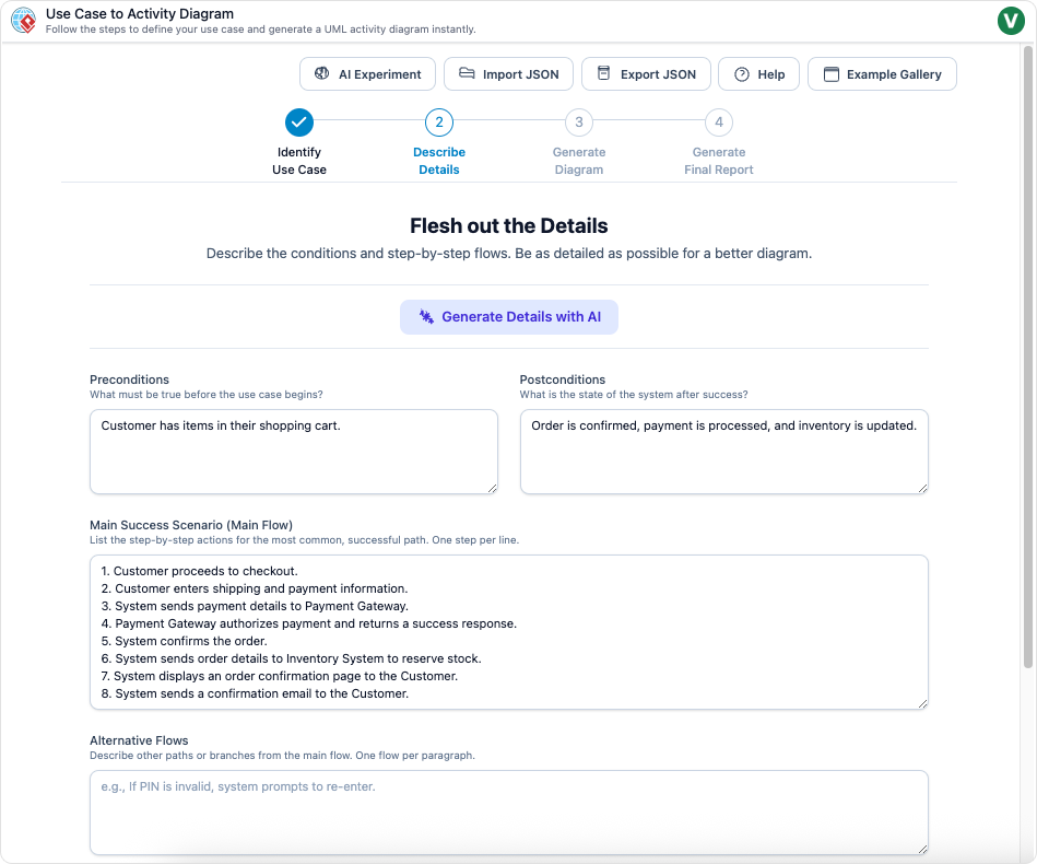 Use Case to Activity Diagram
