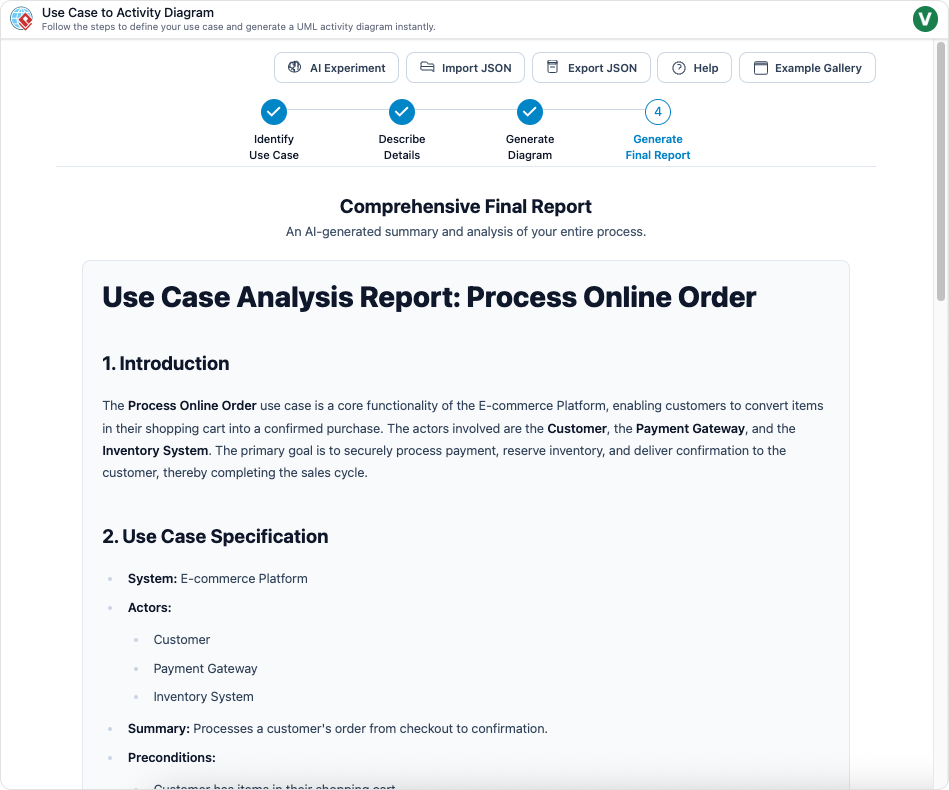 Use Case to Activity Diagram