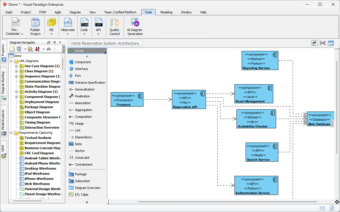 Thumbnail of UML Component Diagram