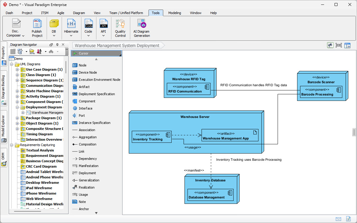 Thumbnail of UML Deployment Diagram