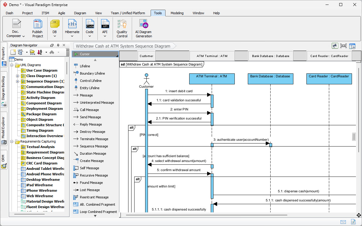Thumbnail of UML Sequence Diagram