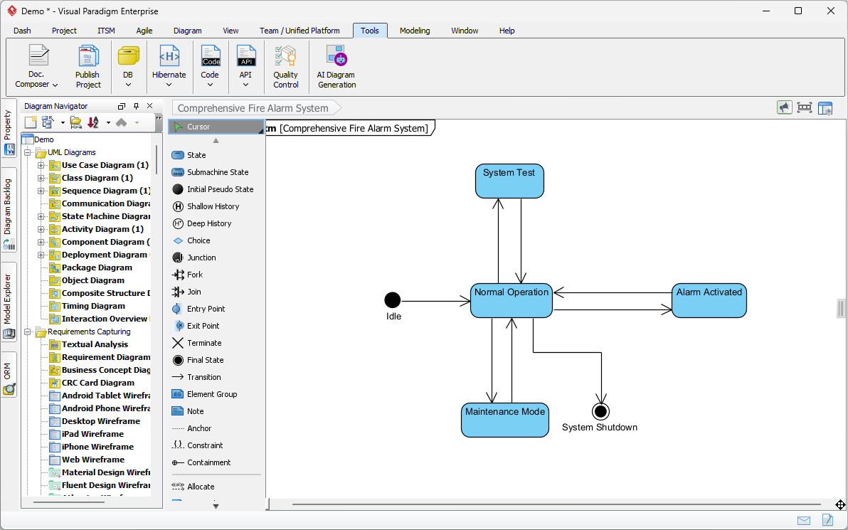 Thumbnail of UML State Diagram