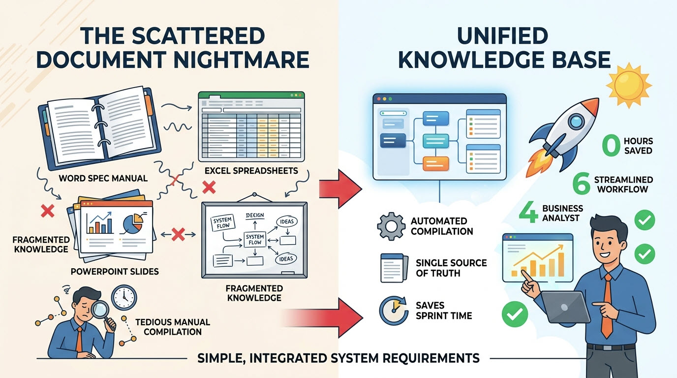 Illustration representing Word, PDF, Excel, and whiteboard sketches being imported and grouped by NotesKeep AI