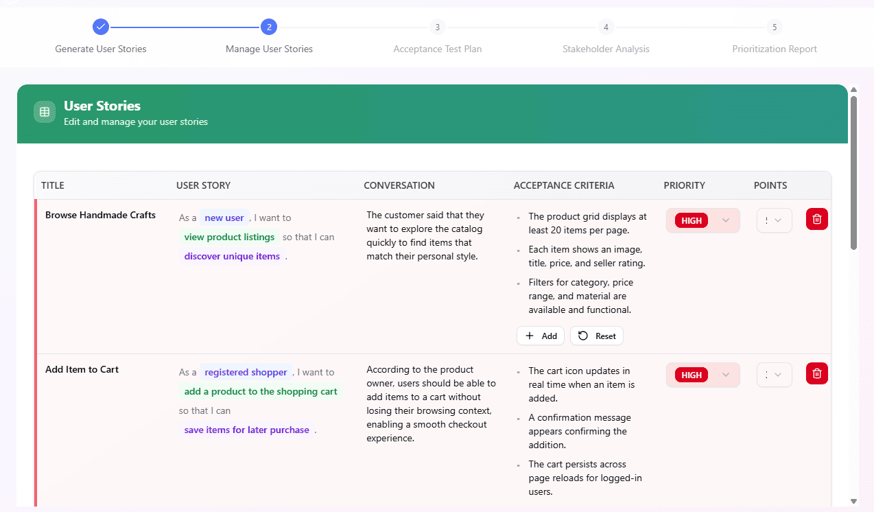 AI-Powered User Story 3Cs Tool