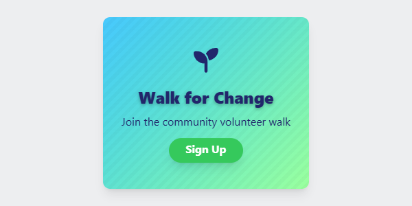 An animated banner image in green theme