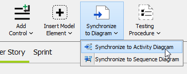 Synchronize to Activity Diagram