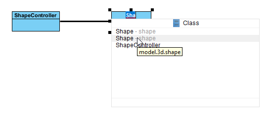 Shows package structure in name completion